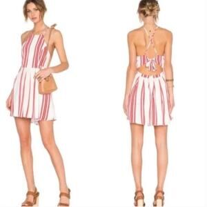 LOVERS + FRIENDS forget Me Not Striped Red Dress Size Small